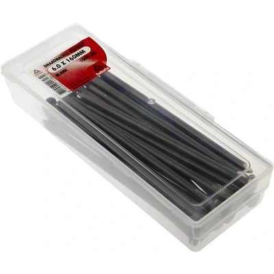 Afbeelding van Draadnagel platkop blank staal. 6.0x160mm. lang. 100 gram. Deltafix.
