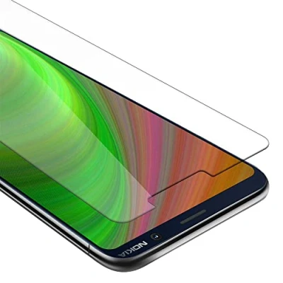 Afbeelding van Cadorabo Screenprotector geschikt voor Nokia 7 PLUS Pantser film Beschermende in KRISTALHELDER Geharde (Tempered) display beschermglas 9H hardheid met 3D Touch