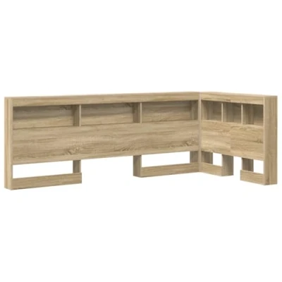 Afbeelding van vidaXL Opberghoofdbord met plank hoofdeinde opslag Sonoma eiken 80 cm Bewerkt hout