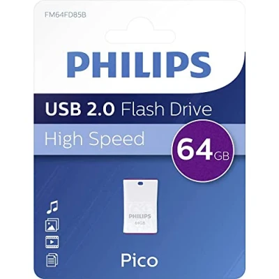 Afbeelding van Philips FM64FD85B USB stick 2.0 64GB Pico Paars