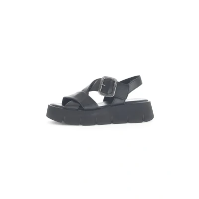 Afbeelding van Gabor Sandalen met plateauzool, Dames, Maat: 38, Schwarz Schoenen