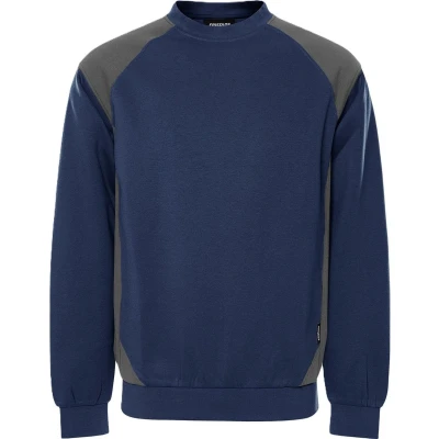 Afbeelding van Fristads Sweater 7148 GSM Marineblauw/grijs maat XS