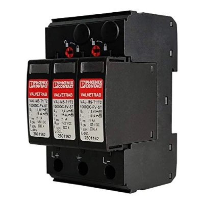 Afbeelding van Phoenix Contact 2801160 VAL MS T1/T2 1000DC PV/2+V Overspanningsveilige afleider Overspanningsbeveiliging voor: Photovoltaïsch systeem 15 kA 1 stuk(s)
