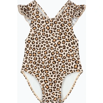 Afbeelding van Supercute badpak luipaardprint bruin met drukknopen maat 92