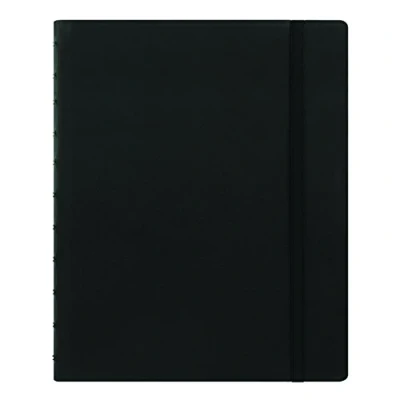 Afbeelding van Filofax Navulbaar notitieboek, klassiek, 27,4 x 21,6 cm, zwart elegante omslag in lederlook met beweegbare pagina&#039;s rubberen bandsluiting, index, tas en bladwijzer (B115101U), letterformaat
