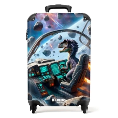 Afbeelding van NoBoringSuitcases.com® Kindertrolley jongens Kinderkoffer dino 55x35x25