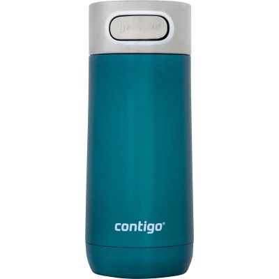 Afbeelding van Contigo Luxe Autoseal thermosbeker, roestvrijstalen beker to go, isoleerfles, lekvrij, koffiebeker vaatwasserbestendig, isoleerbeker met Easy Clean deksel, BPA vrij, 360 ml Biscay Bay