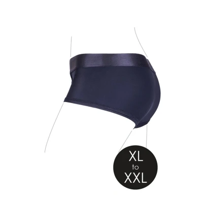 Afbeelding van Vibrating Strap on Brief XL/XXL Black