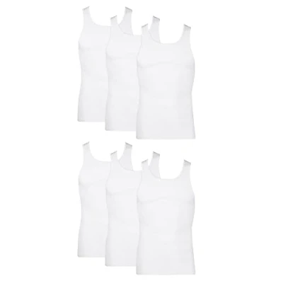 Afbeelding van Hanes Herenondergoed (verpakking van 6), 6 Pack Wit, XL
