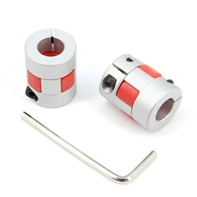 Afbeelding van Zeberoxyz 2 STKS 10mm tot Aluminium Pruim Flexibele As Koppeling Diameter 20mm Lengte 25mm Connector voor 3D Printer CNC Machine en Servo Stapte Motor (10x10mm)