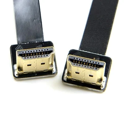 Afbeelding van CY FPV Dual 90 graden omhoog Hoek HDMI Type A Mannelijke naar HDTV FPC Platte Kabel voor Multicopter Luchtfoto 50cm