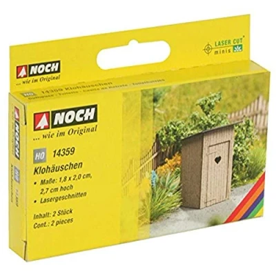 Afbeelding van NOCH Laser Cut minis® 14359 H0 minis buitentoilet Lasercut bouwpakket