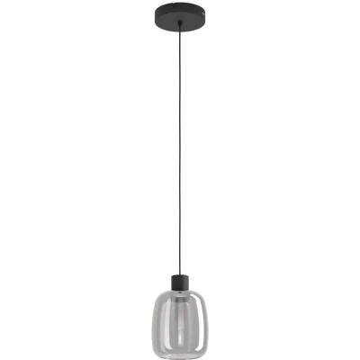 Afbeelding van EGLO connect.z Molochio Z Smart Hanglamp LED Ø 12,5 cm Zwart/Smoke/Rookglas Instelbaar RGB &amp; wit licht Dimbaar Zigbee