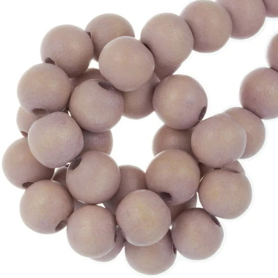 Afbeelding van Houten Kralen Vintage Look (8 mm) Pale Rosy Brown (104 stuks)