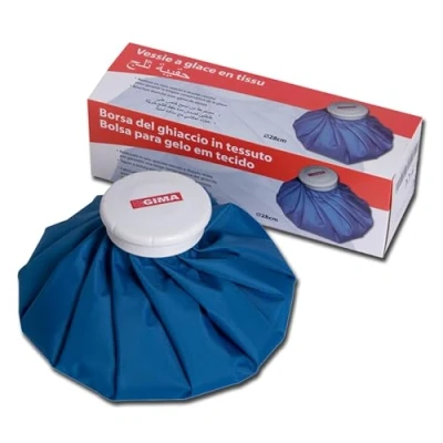 Afbeelding van Gima Warmwaterkruik 100% rubber, met 2 lamellen, om pijn en spierkrampen te verlichten, op warmen in geval van kou of vochtigheid, Rood, 28601