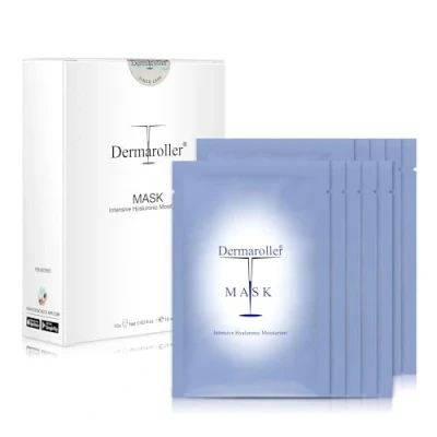 Afbeelding van Dermaroller Gezichtsmasker met Hyaluronzuur Tegen droge huid Skincare (Premium) Hydrateert, Vermindert Rimpels en Ondersteunt Collageenvorming (10 Stuks)