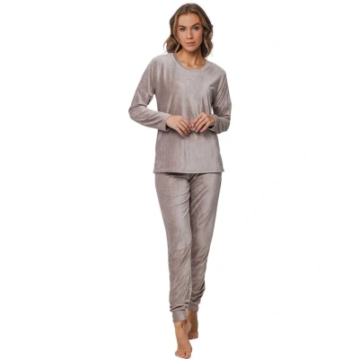 Afbeelding van Taupe velours huispak Pastunette Maat 46