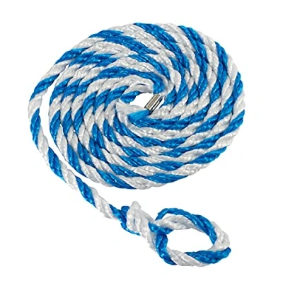 Afbeelding van Koetouw blauw wit met kleine lus, 3,20 m, MS Schippers Geschikt voor Rundvee Koeien