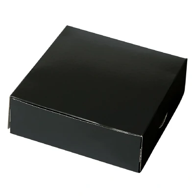 Afbeelding van Taartdoos 15x15x5cm. Zwart 3st