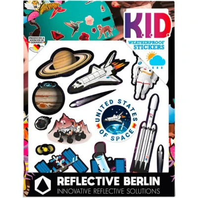 Afbeelding van Reflective Berlin Unisex Volwassenen K.I.D. Reflecterende stickers, Ruimte, One Size