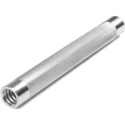 Afbeelding van Yes4All 9KSP Gietijzeren Verstelbare Halterhandgrepen/Connector passen twee maten diameter 2,5 cm en 3 met kleuren chroom zwart, Chrome Connector Single