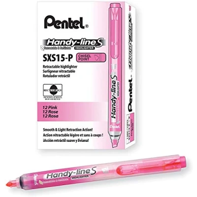 Afbeelding van Pentel retractable highlighter Handyline SX15 roze