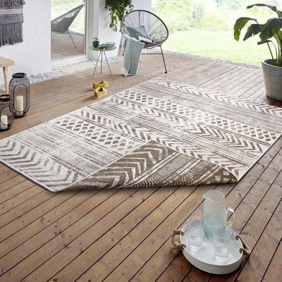 Afbeelding van Dubbelzijdige Loper Biri Crème 80x350cm Meerkleurig Bohemian Vloerkleed 123vloerkleed.nl
