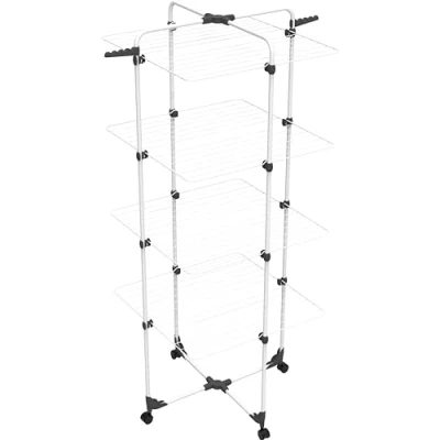 Afbeelding van Vileda Modular 4 Droogrek met niveaus, moduleerbaar scharnier, gemakkelijk te verplaatsen, voor binnen en buiten, inklapbaar