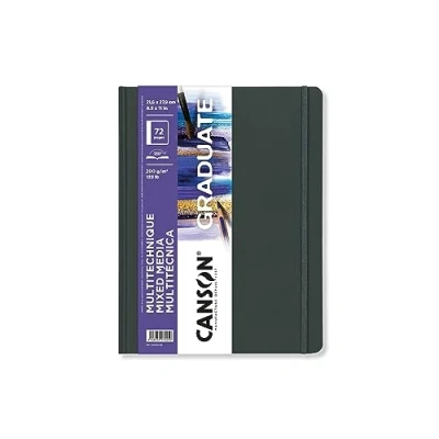 Afbeelding van CANSON Graduate Book Schetsboek, fijne korrel, 200 g/m², sketchbook hardcover, 21,6 x 27,9 cm, wit, 72 vellen