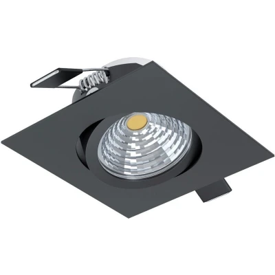 Afbeelding van Eglo Richtbare led spot Saliceto vierkant 6w 2700K zwart 98611