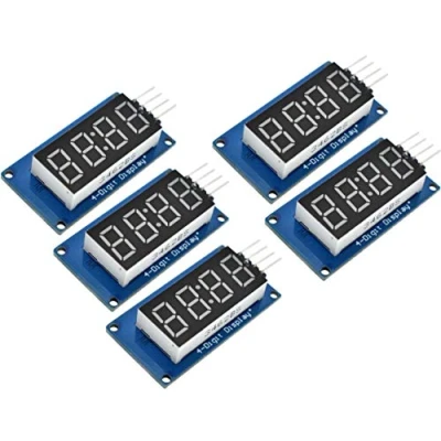 Afbeelding van 5pcs TM1637 Red Anode Digital Tube LED Module &amp; Clock 7 Segment 4 Bits 0.36 Inch