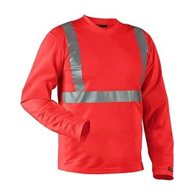 Afbeelding van Blaklader T shirt Lange Mouw Hi vis Blak Lader 3383 ROOD MT XL