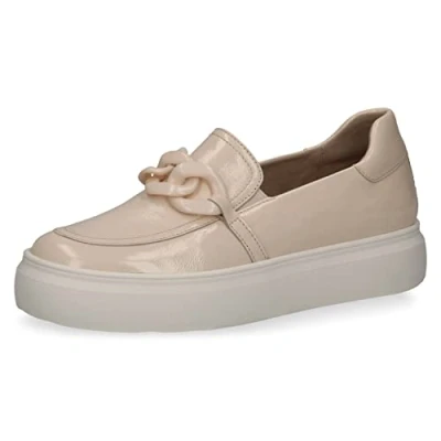 Afbeelding van Caprice Vanity lakleren loafers met ketting ecru