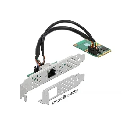 Afbeelding van Delock Mini PCIe I/O volledige grootte 1 x RJ45 Gigabit LAN Del