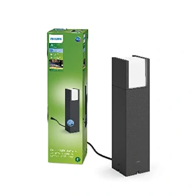Afbeelding van Philips LED grondspot voor buiten laagspanning zwart warmwit licht 6 W