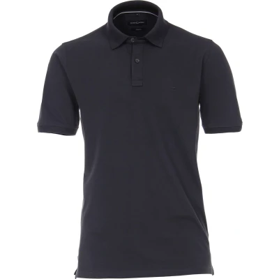 Afbeelding van Casa Moda Long Sleeve polo Grijs maat 3XL heren Longsleeve met Regular fit Pasvorm Stretch Poloshirt