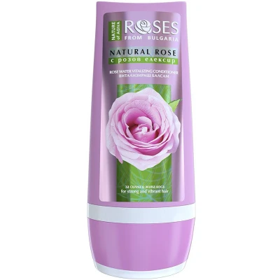 Afbeelding van Natuurlijke haar conditioner spoeling met rozen water uit Bulgarije en argan olie droog beschadigd 200ml
