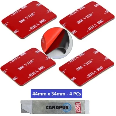 Afbeelding van 3M VHB 5952 8 Stuks, Vierkant, Waterbestendig, Extra Sterk Dubbelzijdige zelfklevende pads, montageschuimtape, Ideaal voor gebruik in huis en op kantoor, Montagetape (44mm x 34mm 4PCs Curved)