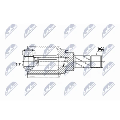Afbeelding van Homokineet reparatie set, aandrijfas NTY NPW RE 064