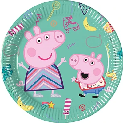 Afbeelding van Bord Peppa Pig 20cm 8 stuks