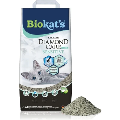 Afbeelding van Biokat&#039;s Diamond Care Sensitive Classic Kattenbakvulling 6 l