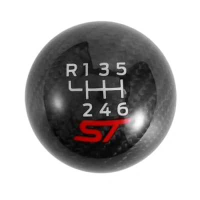 Afbeelding van Auto Versnellingspookknop Voor Ford Focus ST RS Fiesta 6 Speed ​​Car Racing Koolstofvezel Pookknop Versnellingspook