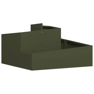 Afbeelding van vidaXL Planter Olijfgroen 80x80x50 cm Koudgewalst Staal