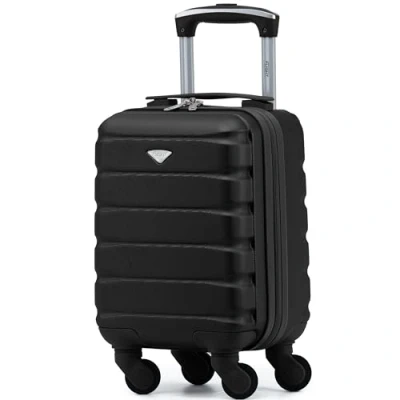 Afbeelding van Flight Knight Lichtgewicht stevige ABS koffer met 4 wielen, cabine en ruimbagage, goedgekeurd door meer dan 100 luchtvaartmaatschappijen zoals easyJet, British Airways, RyanAir, Virgin Atlantic