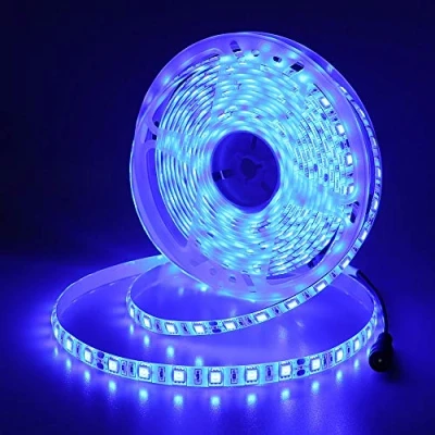 Afbeelding van JOYLIT 24V LED Strip 5M Blauw 460 465nm SMD5050 300LEDs Tape Licht Waterdichte IP65 Lichtstrip voor Residentieel, Commercieel, Industrieel