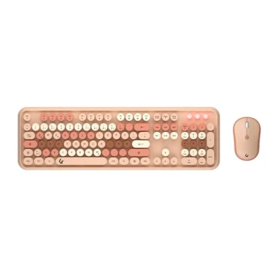 Afbeelding van KeySonic Desktop Set KSKM 8200M RF (DE) Wireless sand/creme