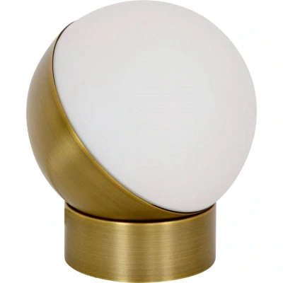 Afbeelding van Beacon Lighting tafellamp Mikoh, antiek messingkleurig metaal, glas