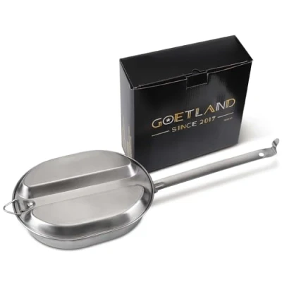 Afbeelding van Goetland 304 Rvs US Militaire Mess Kit Tin Kampeer Kookset Campingpannen Campingkookgerei Lunchbox Portable Multifunctionele Geen Keukengerei