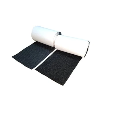 Afbeelding van 10 cm breed, 1 meter lang, zelfklevende klittenbandhaken en lusstrips, set met superkleverige achterkant, nylonweefsel, ritssluiting, magisch plakband, zwart