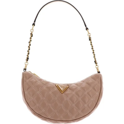 Afbeelding van Guess Giully TOP ZIP Shoulder Handtas, Dames, Maat: One Size, Beige